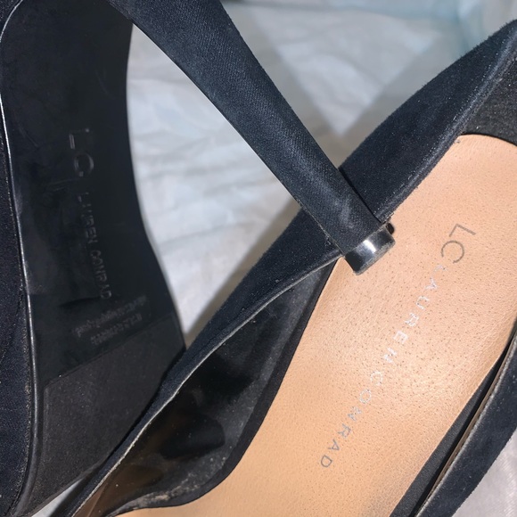 Lauren Conrad dark navy blue suede shoe high pumps - Picture 4 of 4